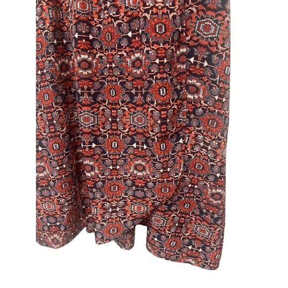 Athleta XS Sleeveless Red & Navy‎ Geometric Print Dress With Tie-Back - Picture 10 of 13